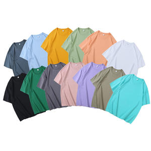 Camiseta en blanco personalizada de alta calidad para hombres y mujeres 100% varios cuello logo camiseta para hombres DDP envío - Product Image 5