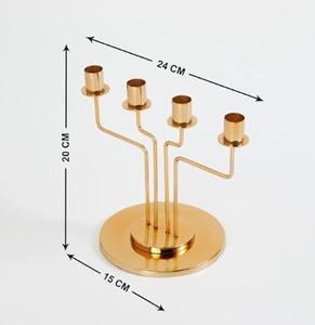 Soporte de vela de metal hecho a mano diseño personalizado mejor calidad boda comedor soporte de vela decorativo portavelas - Product Image 4