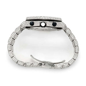 Luxury Fully Iced Out Stainless Steel Custom Logo Moissanite Quartz Movement Fashion Wrist <b>Watch</b> - Product Image 4