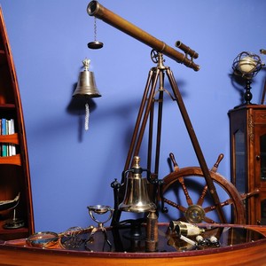 Telescopio marino victoriano, modelo decorativo náutico, de aluminio ligero, para mesa, 101.6Lx6.6Wx162.6H cm - Product Image 5