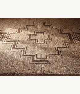 Tapis de sol faits à la main en jute de qualité export, vente en gros, écologiques, jacquard, boucle de poils, chambre à coucher, entrée, salon - Product Image 5