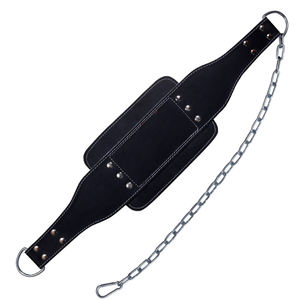 Ceinture de musculation robuste en cuir avec chaîne métallique véritable, réglable, pour entraînement en salle de sport et équipement de fitness - Product Image 6