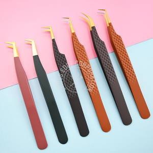 Premium Fiber Tip Eyelash Extension Tweezer X Tip Boot Volume Custom Logo Non-Slip Stainless Lash <b>Tool</b> Sustaina - Product Image 5