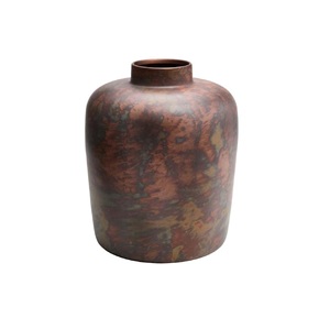 Ensemble de vases en fer patiné coniques en gros, grand récipient décoratif en métal pour fleurs, décoration intérieure, fait à la main, écologique, mariage - Product Image 6