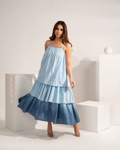 Vestido de algodón con estampado floral de bloque de mano indio, ropa de verano, vestido informal, vestido bohemio, regalo personalizado a la moda para mujer a la venta. - Product Image 5