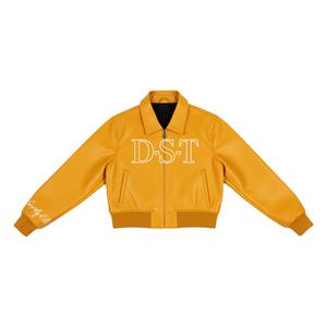 Chaqueta Universitaria Estilo Bomber de Cuero Sintético para Mujer, Diseño Delta Sigma Theta, con Letras Griegas Personalizadas y Cierre de Cremallera - Product Image 2