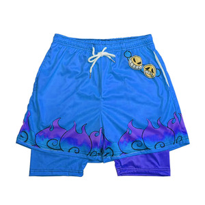 Wholesale Gym Shorts For Adult Running Short Sport Double <b>Layer</b> Elastic Waist Active Workout Shorts With Sublimation Design - Product Image 4
