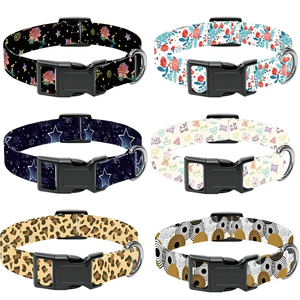 Hot Sale Exclusive Pet Anti Pull Training Collar Polyester Print Medium Large Dog Collar Custom Logo - Product Image 2