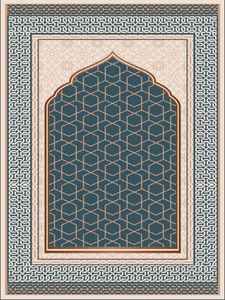 Tapis de prière islamique turc en bambou, antidérapant, lavable, adapté aux animaux domestiques, antibactérien, tailles personnalisées, design floral vintage, OEM/ODM - Product Image 1