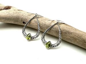 Boho Style 925 Sterling Silver <b>Peridot</b> Gemstone <b>Earrings</b> Jewelry Handmade Silver <b>Earrings</b> Jewelry For Women Wedding Gift For Her - Product Image 3