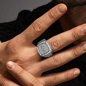 Joyería de hip hop Lab Grown Round Elegant 14K 18K Solid Gold Diamond Ring 925 Silver Eternity Lab creado Anillos de diamantes para mujeres - Product Image 4