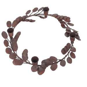 Portavelas de forma redonda de aspecto natural diseñado con soporte hecho a mano para portavelas de Navidad y festivales - Product Image 1