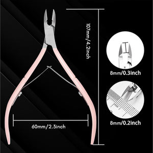 Pinces à cuticules professionnelles en acier inoxydable pour manucures et pédicures Pinces à cuticules à prise confortable pour un toilettage sans stress - Product Image 4
