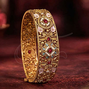 Brazaletes de Moda para Mujer Chapados en Oro de Primera Calidad, Fabricación en Fábrica, Diseño Personalizado, Nuevos, Raahi Enterprises - Product Image 3
