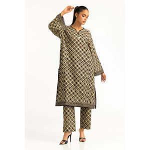 Conjunto Casual de Dos Piezas para Mujer, Primavera/Verano, Estampado en Negro, Talla XS - Product Image 1