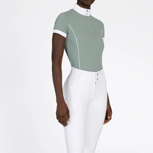 Camisas de Equitación para Mujer al por Mayor, Nuevas, Transpirables, de Poliéster/Spandex, Manga Corta, para Competencia, con Logotipo Personalizado - Product Image 6
