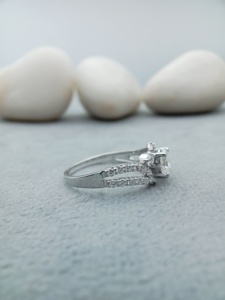 แหวนแต่งงานสุดคลาสสิก14K/18K แหวน925ทองสำหรับเพชร Gia - Product Image 2
