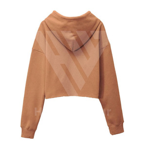 Nouveau hiver imprimé élégant goutte épaule femmes sweats à capuche courts couleur personnalisée et Design Streetwear polaire vente directe d'usine - Product Image 2