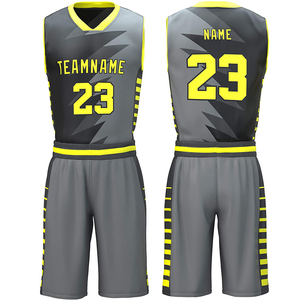 Conjunto de Uniforme de Baloncesto Personalizado 100% Poliéster, Talla Grande, Pantalones Cortos de Verano, Tejido Transpirable que Absorbe la Humedad, Servicio OEM, Logotipo - Product Image 1