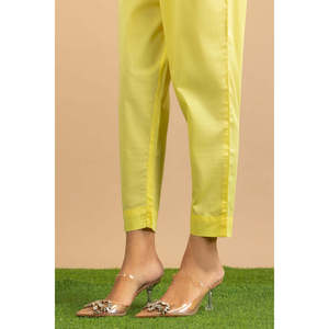 Pantalones Casuales Teñidos de Cambric KTR-43070, Satén, Cintura Media, Cierre Elástico, Pierna Ancha, Antiarrugas, Estampado Animal, Estilos Formales - Product Image 3