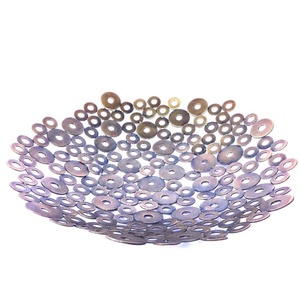 Cesta de fruta de Metal de alta calidad, cesta redonda decorativa de latón, Frutero de Metal para mesa, decoración del hogar, precio al por mayor - Product Image 1