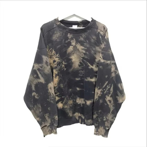 Venta al por mayor personalizado rojo Tie-Dye impreso mujeres XS tamaño sudaderas nueva moda PULLOVER Logo corte corto invierno hecho Jersey tela - Product Image 6
