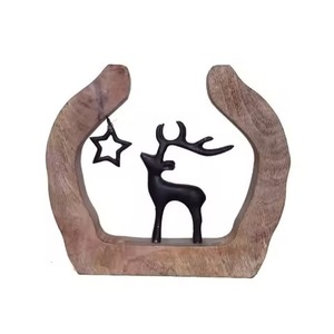 <b>Magical</b> metal table decor reindeer family centerpiece for festive home and winter dining room decoration - Product Image 1