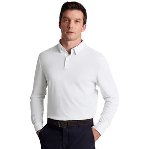 Mens <b>Long</b> <b>Sleeve</b> for <b>Shirt</b> Classic Fit Breathable 100% Cotton Solid Terry Fabric Custom Made Casual Smart <b>White</b> - Product Image 1