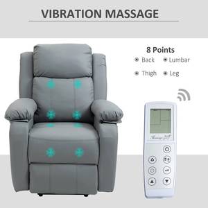 Nous fournissons la meilleure fauteuil inclinable électrique avec télécommande, fauteuil de relaxation en similicuir à 8 points de vibration. - Product Image 1