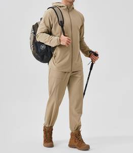 Chándal para hombre, traje de correr ligero y sólido, traje deportivo suave estirable de Spandex de nailon de alta calidad, traje de entrenamiento con logotipo personalizado - Product Image 5