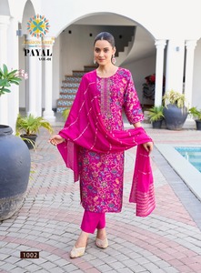 Conjunto de Dos Piezas Maruti Fashion de Primera Calidad, Estilo Tradicional con Bordado Jacquard, Largo hasta la Rodilla, Corte Regular - Product Image 4