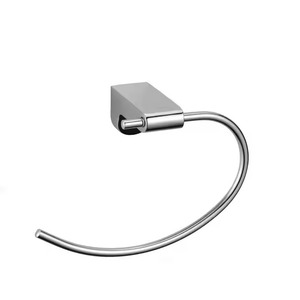 <b>Wall</b> <b>Mounted</b> Double-Tier Stainless Steel <b>Bathroom</b> <b>Towel</b> Ring Foldable <b>for</b> Daily Use Home Resort Hospitality Restroom Spaces - Product Image 2