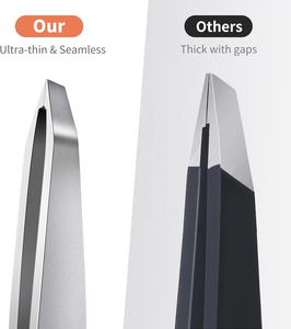 Pinzas para Cejas con Punta Inclinada, Diseño de Doble Cabeza, Acero Inoxidable Ligero, Herramienta Profesional para el Cuidado Diario - Product Image 4