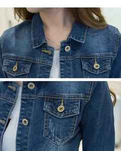 Veste en jean pour femmes de haute qualité personnalisée 2024, mode contractée, nouvelle veste en jean pour femmes de haute qualité, vente chaude, veste en jean - Product Image 5