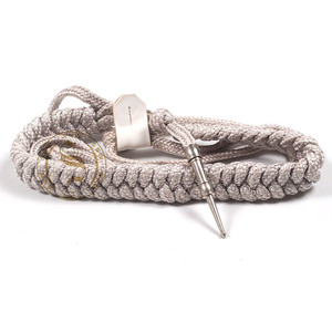 Aiguillette regimiento Wehrmacht gris Aiguillette al por mayor de color gris personalizado hombro Aiguillette para uniformes - Product Image 1
