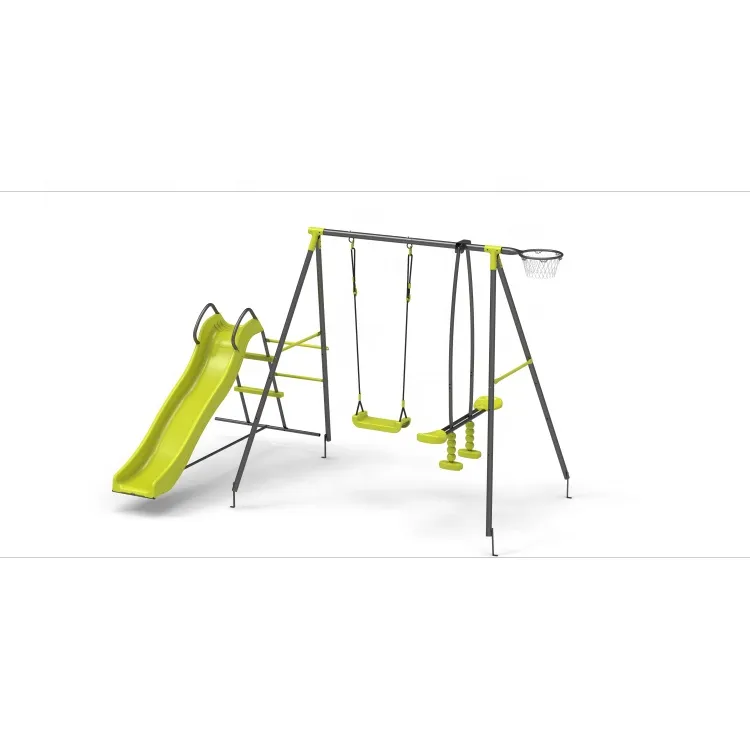 키즈 야외 놀이터 3 기능 슬라이드와 교육 놀이 공간용 스윙 세트 옥내/옥외용 스윙 슬라이드