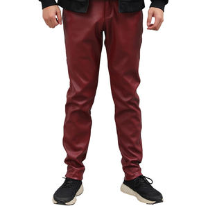 Pantalones de cuero de gran oferta con logotipo personalizado e impresión OEM con servicio de buena calidad pantalones de cuero transpirables para hombre - Product Image 1