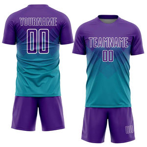 Transpirable Antibacteriano Secado rápido Cuello redondo Manga corta Hombres Uniforme de fútbol Totalmente personalizado Nueva moda Venta caliente Fútbol - Product Image 2