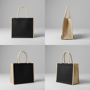 Bolsa de Yute Teñida Laminada Cónica con Logotipo Personalizado al por Mayor |   Bolsas de Compra Reutilizables Ecológicas de Primera Calidad con Cierre de Cremallera - Product Image 2