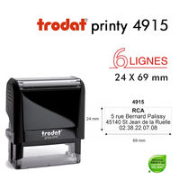 Tampon auto-encreur 4915 de haute qualité, diverses couleurs, 70x25mm, en plastique, pour bureau, ODM, encre métallique, longue durée de vie, logo personnalisé