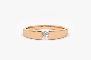 Bague Solitaire 3MM faite à la main Bijoux en or fantaisie Diamant naturel certifié IGI pour femmes Tarif de gros - Product Image 2