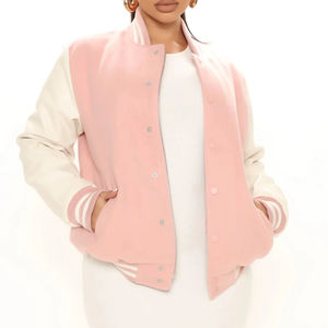 Veste universitaire avec logo brodé de haute qualité pour femmes, veste universitaire Letterman à la mode de qualité supérieure à bas prix, service OEM - Product Image 1