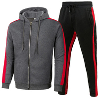 Ensemble de survêtement sportif confortable en molleton respirant 100 % coton pour femmes adultes, tenue d'entraînement de gym, motif uni, élastique, hiver