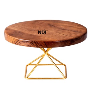 แท่นวางเค้กไม้ตกแต่งตามธรรมชาติที่วางเค้กของหวานผลไม้ - Product Image 1