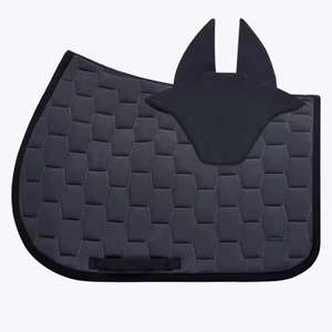 Ensemble de tapis de selle pour cheval personnalisé en gros, bonnets d'oreille, protège-galoches, tapis d'équitation élégants pour le saut d'obstacles et le dressage, doublure en polycoton - Product Image 5