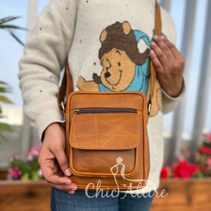 กระเป๋าถือหนังแท้ทำด้วยมือของจริงกระเป๋าสะพายข้างมีสไตล์สำหรับผู้หญิงกระเป๋าสะพายข้างหนังแท้แบบเต็มตัวแบบมีสายคล้องไหล่ - Product Image 1