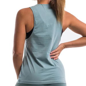 Womens sleeveless tank <b>top</b> breathable cotton <b>crop</b> casual summer yoga gym workout fashion active wear - Product Image 3