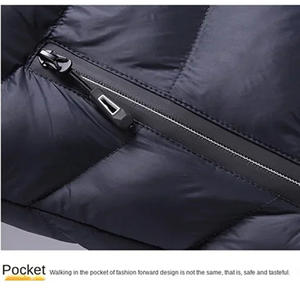 Chaqueta ligera con capucha para hombre a prueba de viento de nailon personalizada 2025, alta calidad, lona duradera, Burbuja, cuello levantado, moda al por mayor - Product Image 5