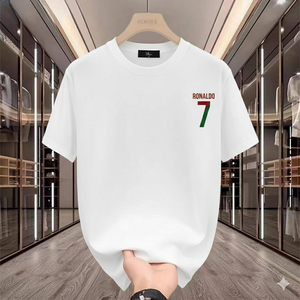 Men's Summer Round Neck Oversize <b>T</b>-<b>Shirt</b> Designer Ronaldo 7 <b>CR7</b> Embroidery Premium Cotton <b>T</b>-<b>shirt</b> Wholesale - Product Image 6