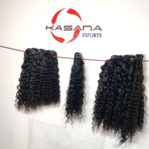 เครื่องต่อผมมนุษย์แบบไม่ผ่านกระบวนการผมลอนคลื่นสีธรรมชาติเวียดนาม - Product Image 3